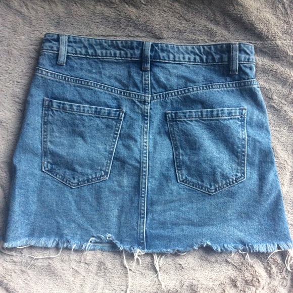 FP “Zip it Up” Distressed Denim Skirt - Picture 10 of 11